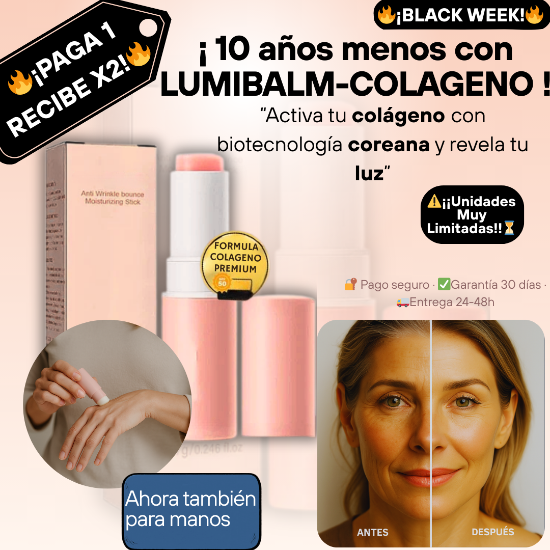¡¡1+1 GRATIS!! Bálsamo Coreano Activa tu Luz Interior  LUMIBALM – COLÁGENO